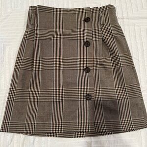 Urban Outfitters Check Tweed/Plaid Button-Front Skirt (size small)